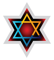Image showing Judaism symol colorful vector illustration on a white background