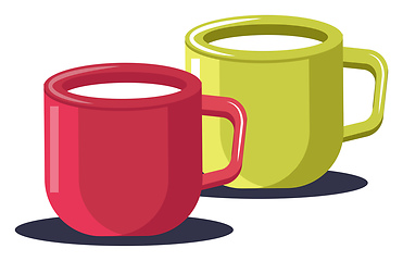 Image showing Tea Cups vector color illustration.