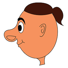 Image showing Big nose man vector or color illustration