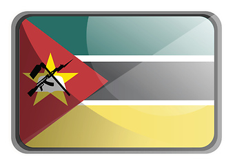 Image showing Vector illustration of Mozambique flag on white background.