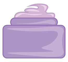 Image showing A purple container of face cream vector or color illustration