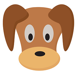 Image showing Clipart of the face of a cute puppy vector or color illustration