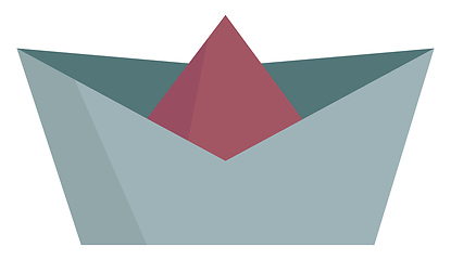 Image showing Cartoon multi-colored paper boat vector or color illustration