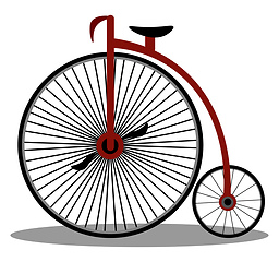 Image showing Traditional bicycle vector or color illustration