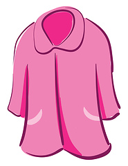 Image showing Clipart of a showcase pink-colored nightie vector or color illus