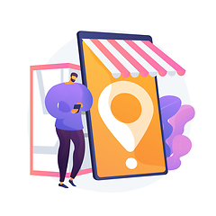 Image showing Mobile shopping vector concept metaphor