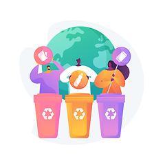 Image showing Waste sorting vector concept metaphor