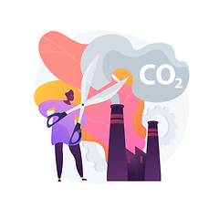 Image showing CO2 emission vector concept metaphor