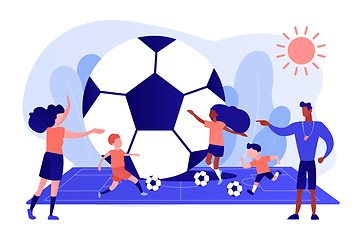 Image showing Soccer camp concept vector illustration.