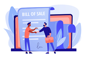 Image showing Bill of sale concept vector illustration