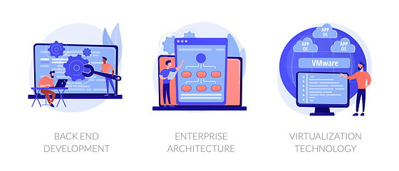 Image showing Software development process vector concept metaphors.