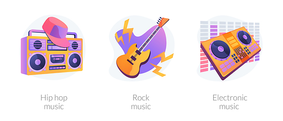 Image showing Popular music styles vector concept metaphors.