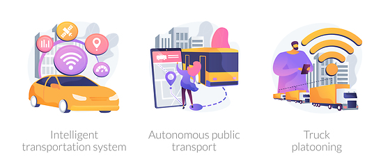 Image showing Smart traffic management vector concept metaphors.