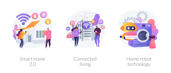 Image showing City and home with cognitive intelligence vector concept metaphors.