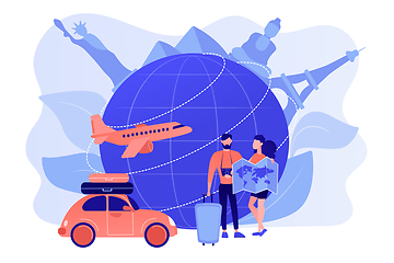 Image showing Global travelling concept vector illustration.