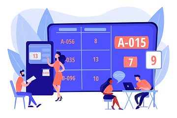 Image showing Electronic queuing system concept vector illustration