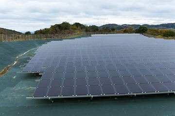 Image showing Solar power panel plant