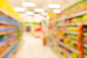 Image showing Supermarket blur background with bokeh