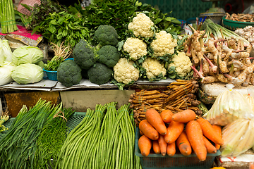 Image showing Vegetable in wet market