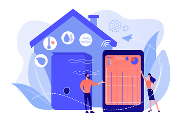 Image showing Air quality monitor concept vector illustration