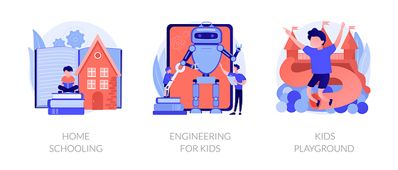 Image showing Kids education and development vector concept metaphors