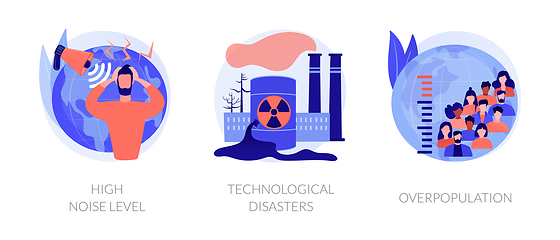 Image showing Environmental problems caused by human factor, negative impact on nature vector concept metaphor.