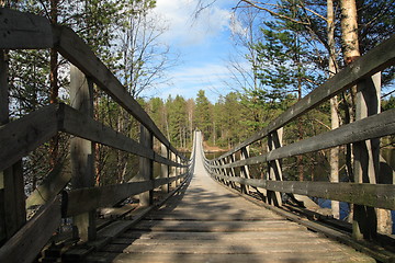 Image showing Suspended bridge