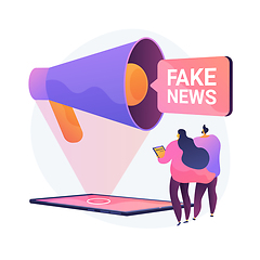 Image showing Fake news vector concept metaphor