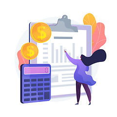 Image showing Income statement vector concept metaphor