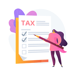 Image showing Tax form vector concept metaphor