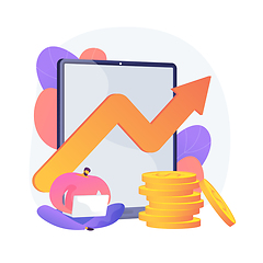 Image showing Internet business income vector concept metaphor