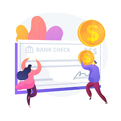 Image showing Bank check vector concept metaphor