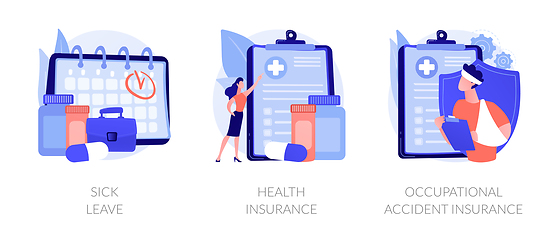 Image showing Worker healthcare system vector concept metaphors