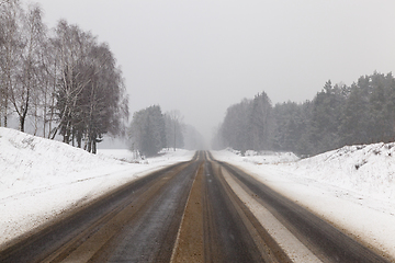 Image showing Traces in the snow