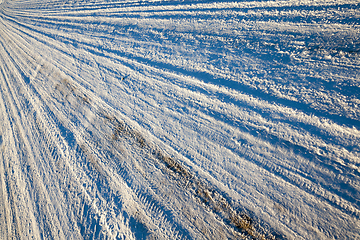 Image showing Road under the snow