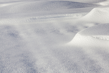 Image showing Deep snowdrifts