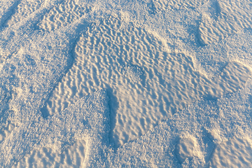 Image showing Snow drifts in winter