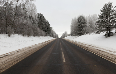 Image showing Road in winter