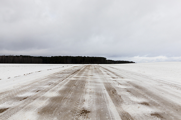 Image showing Road in winter