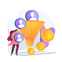 Image showing Sales funnel vector concept metaphor.