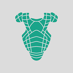 Image showing Baseball chest protector icon