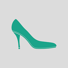 Image showing Middle heel shoe icon