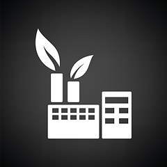 Image showing Ecological industrial plant icon