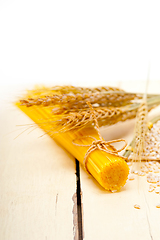 Image showing organic Raw italian pasta and durum wheat