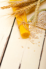 Image showing organic Raw italian pasta and durum wheat