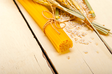 Image showing organic Raw italian pasta and durum wheat