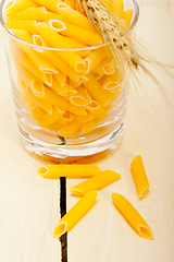 Image showing Italian pasta penne with wheat