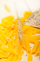 Image showing Italian pasta penne with wheat