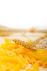 Image showing Italian pasta penne with wheat