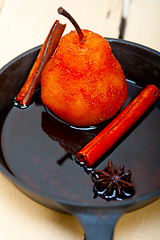 Image showing poached pears delicious home made recipe